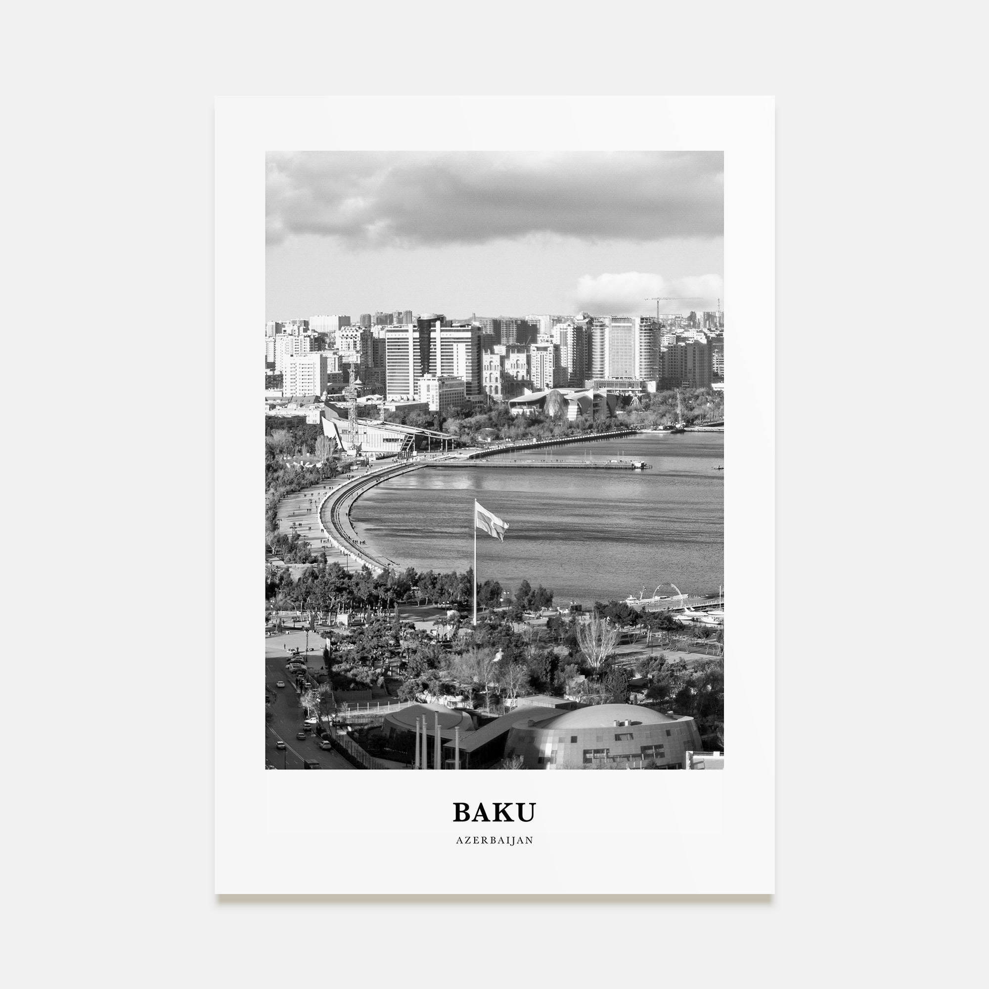 Baku Portrait B&W Poster