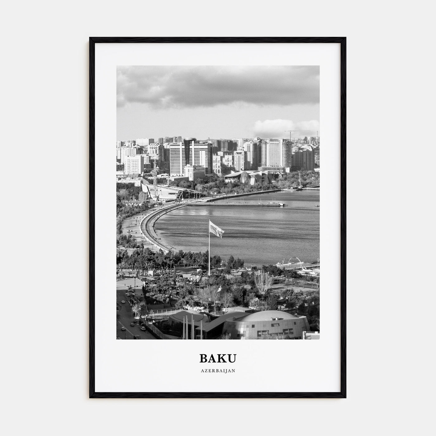 Baku Portrait B&W Poster