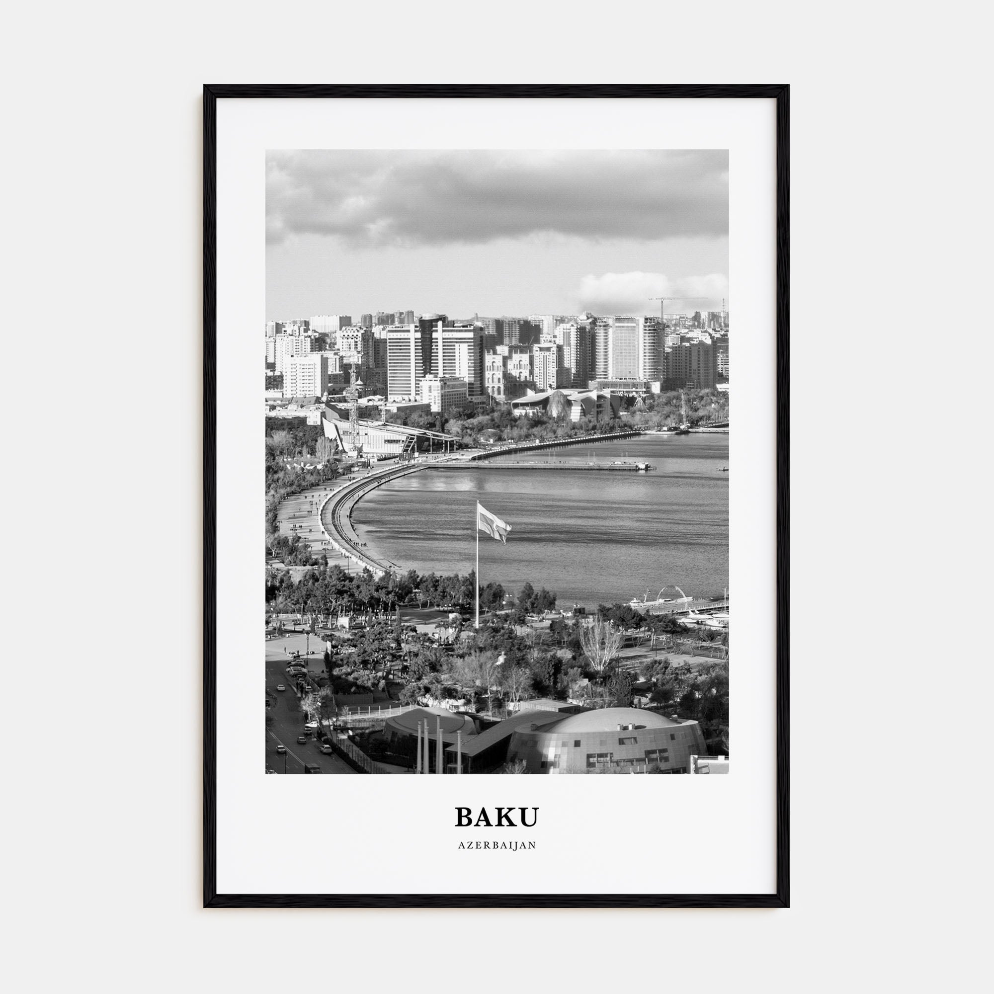 Baku Portrait B&W Poster