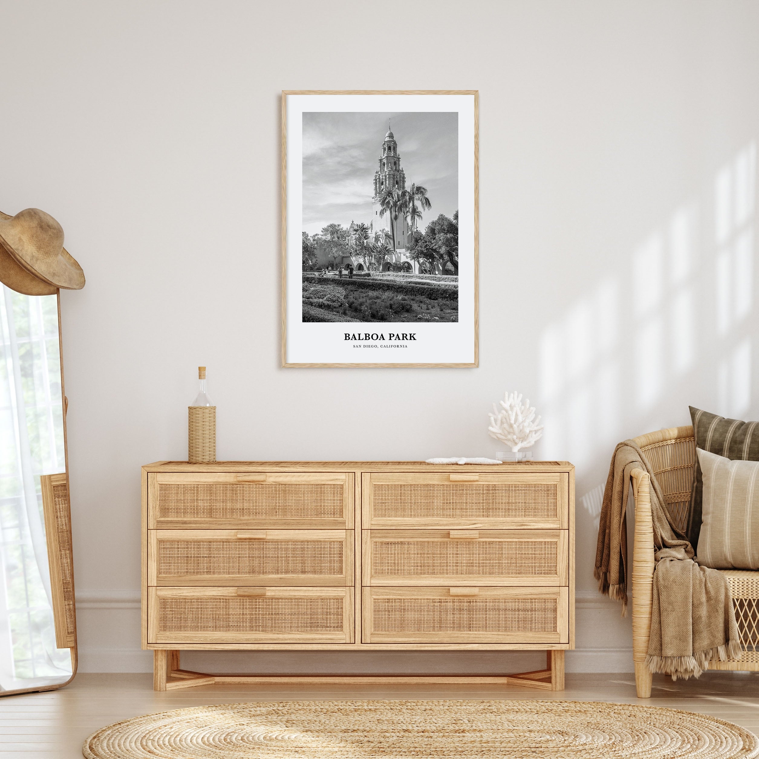 Balboa Park Portrait B&W Poster