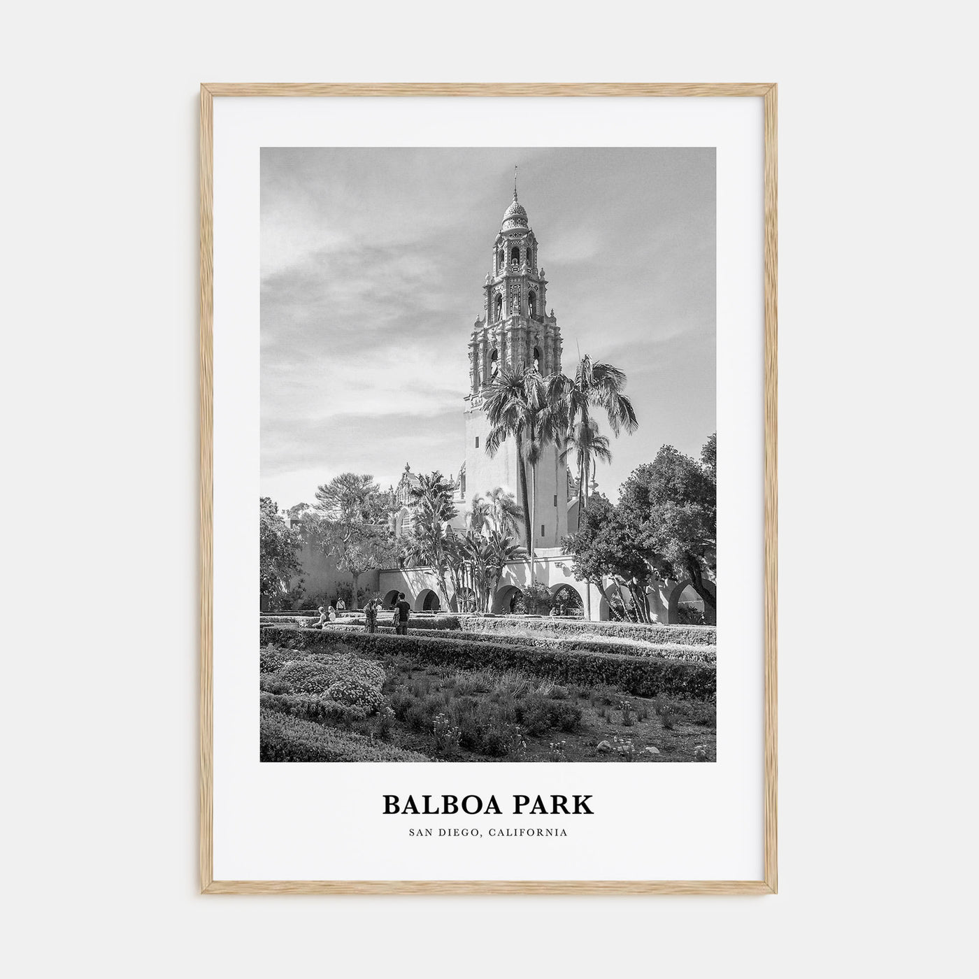 Balboa Park Portrait B&W Poster