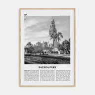 Balboa Park Travel B&W Poster