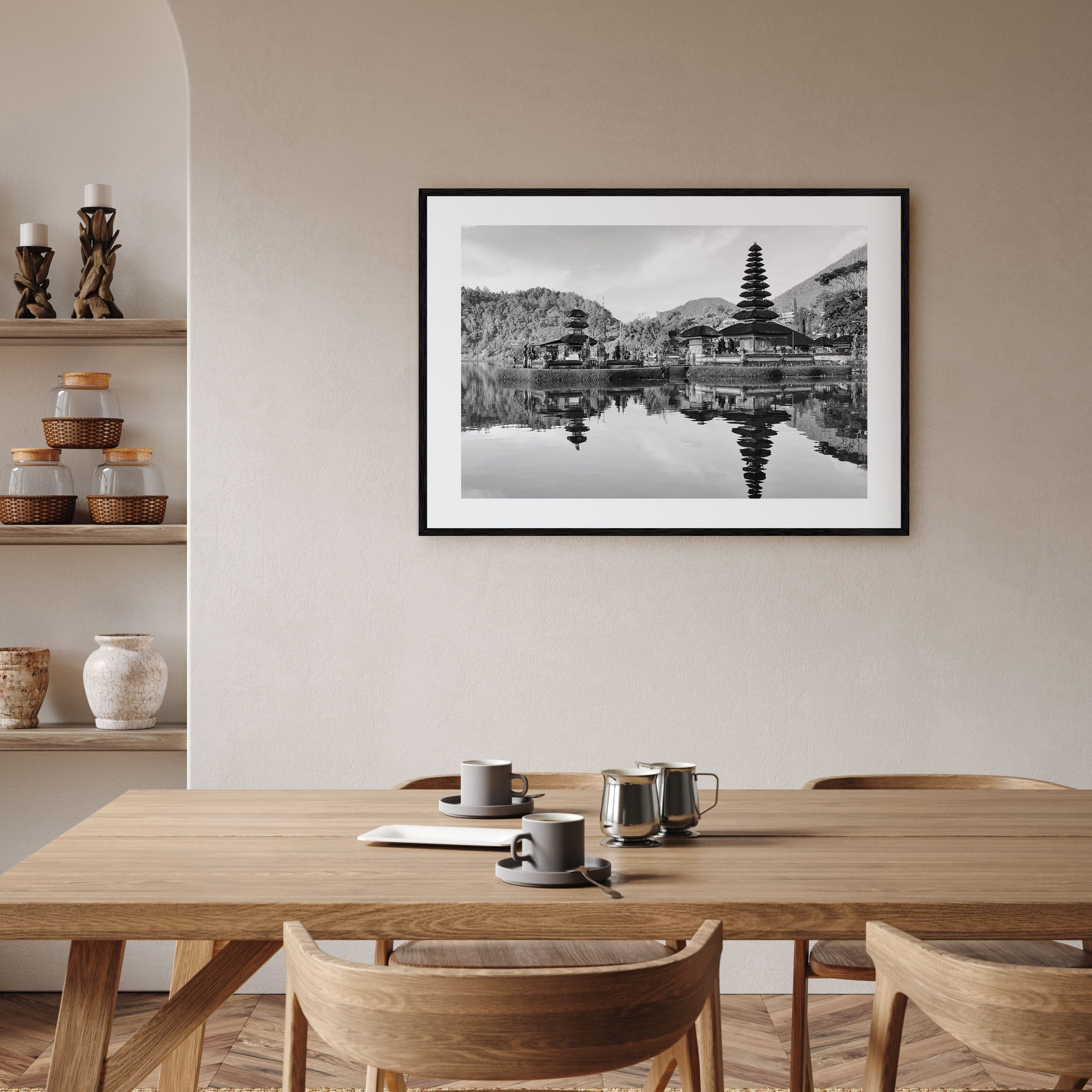 Bali Landscape B&W Poster