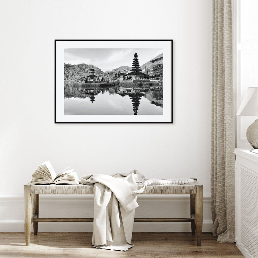 Bali Landscape B&W Poster