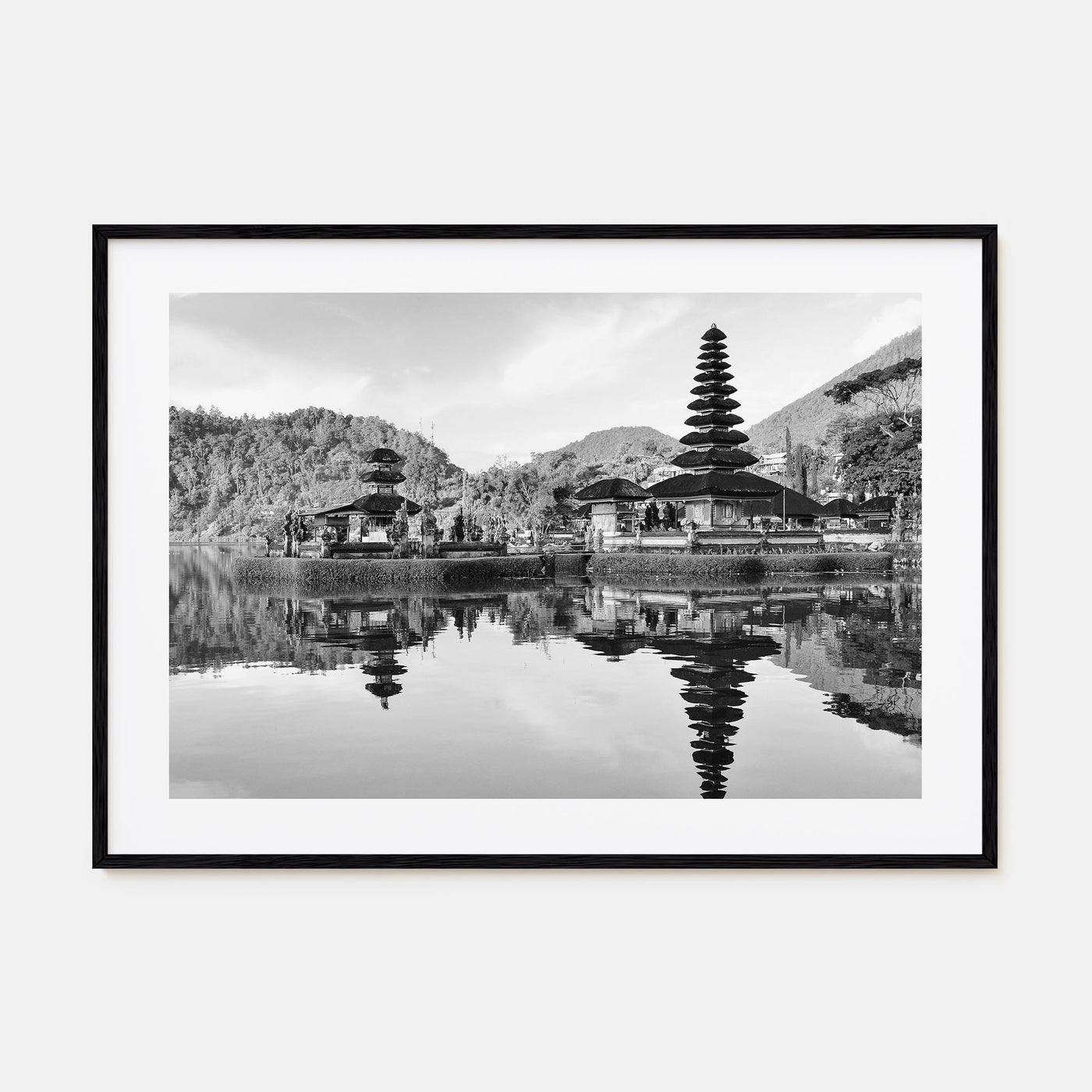 Bali Landscape B&W Poster
