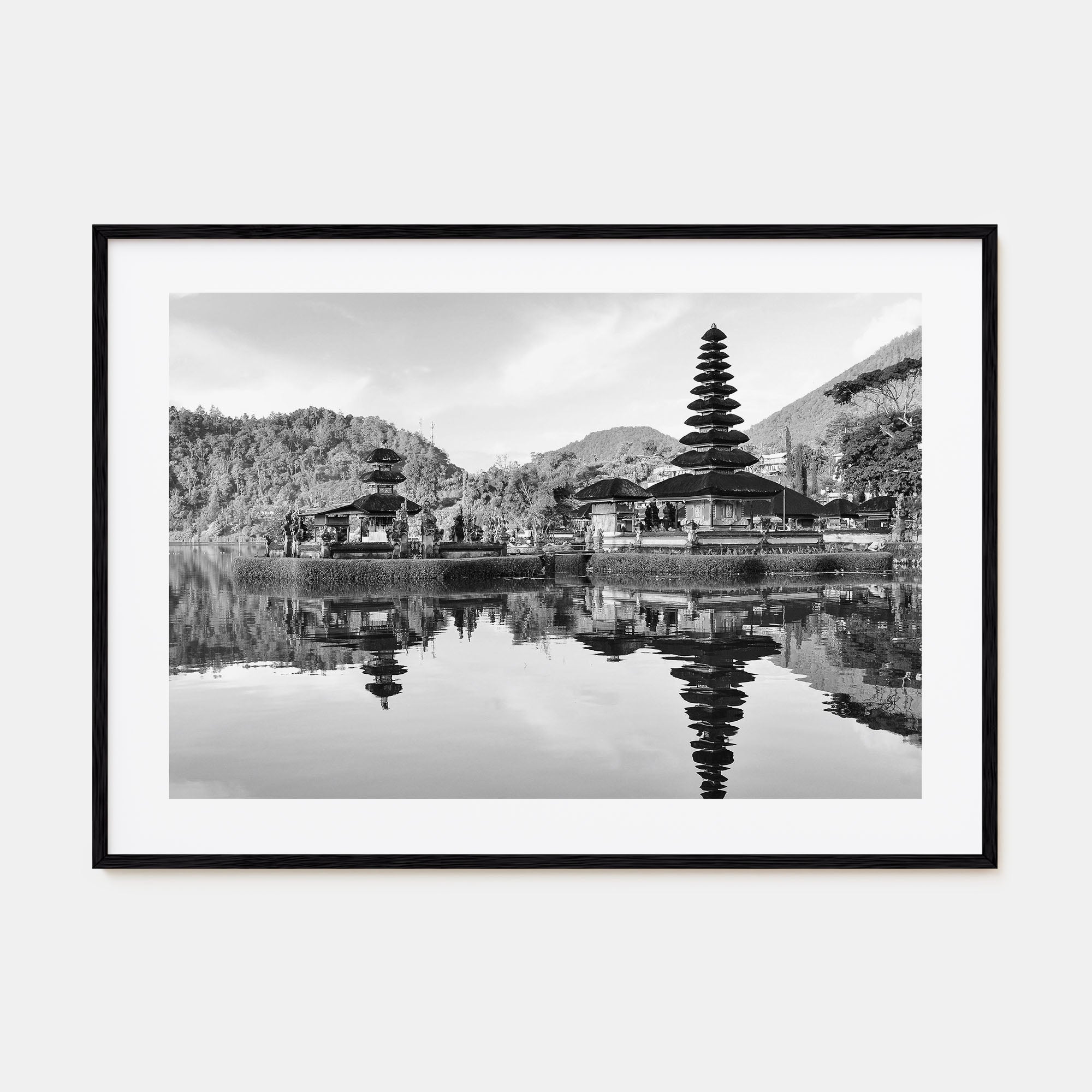 Bali Landscape B&W Poster