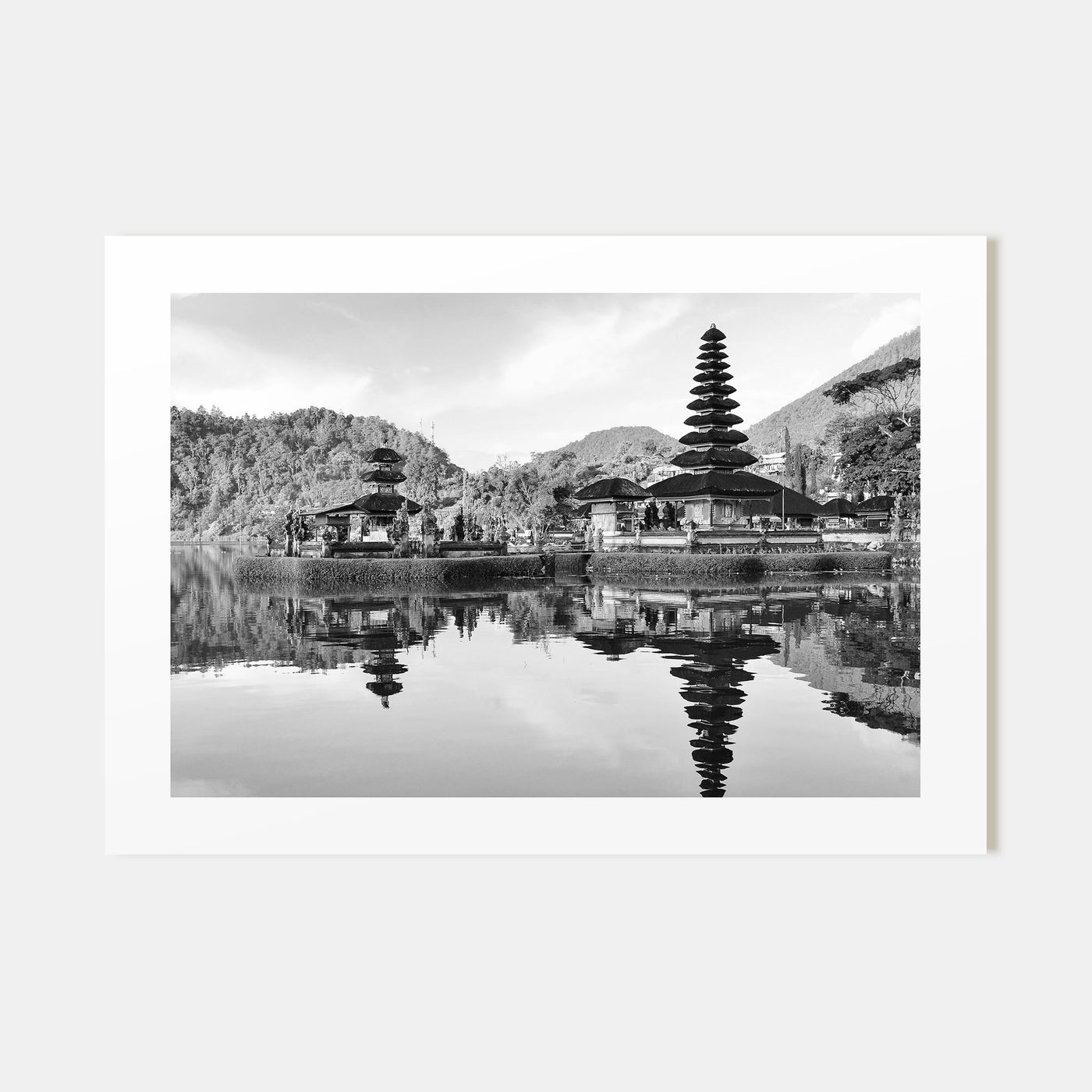 Bali Landscape B&W Poster