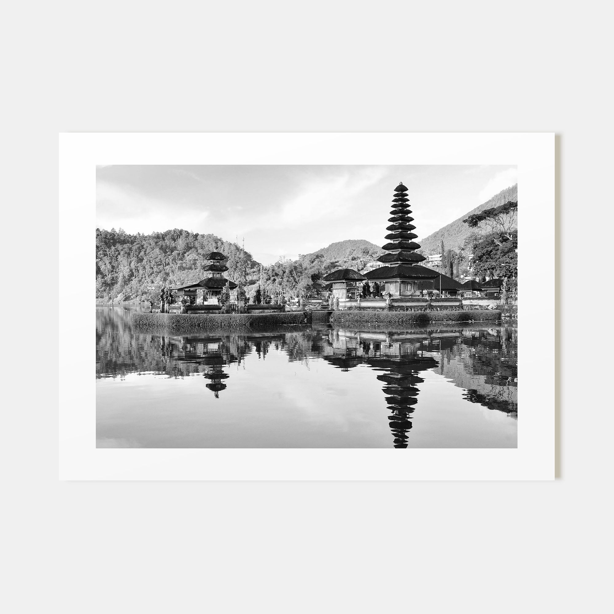 Bali Landscape B&W Poster
