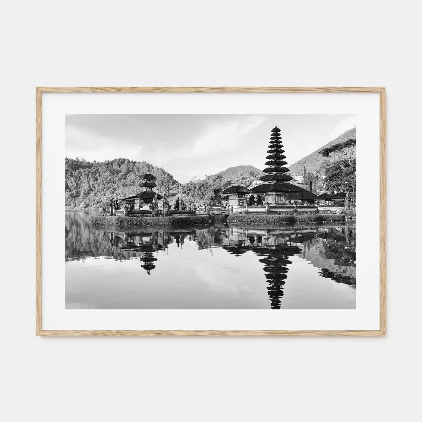 Bali Landscape B&W Poster
