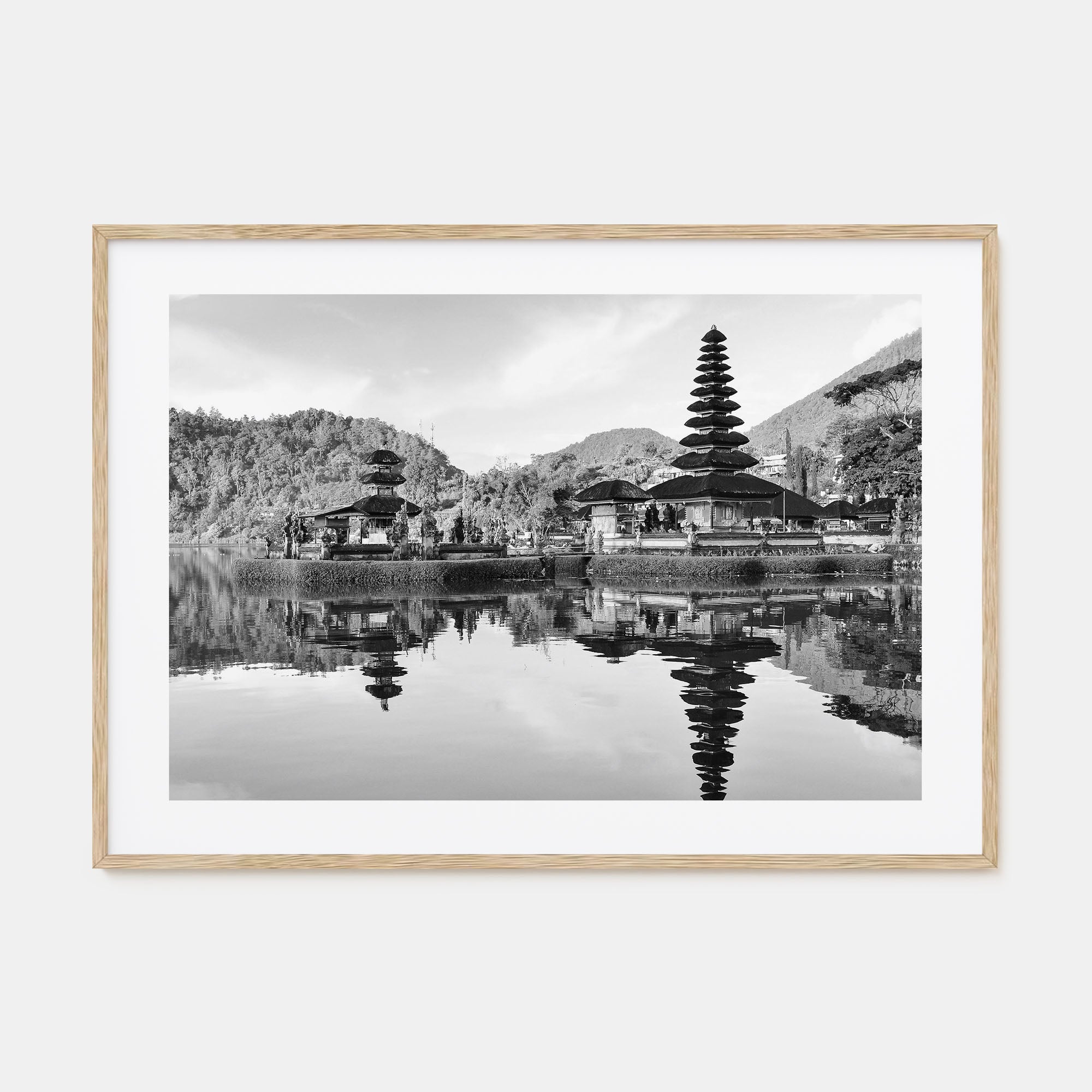 Bali Landscape B&W Poster