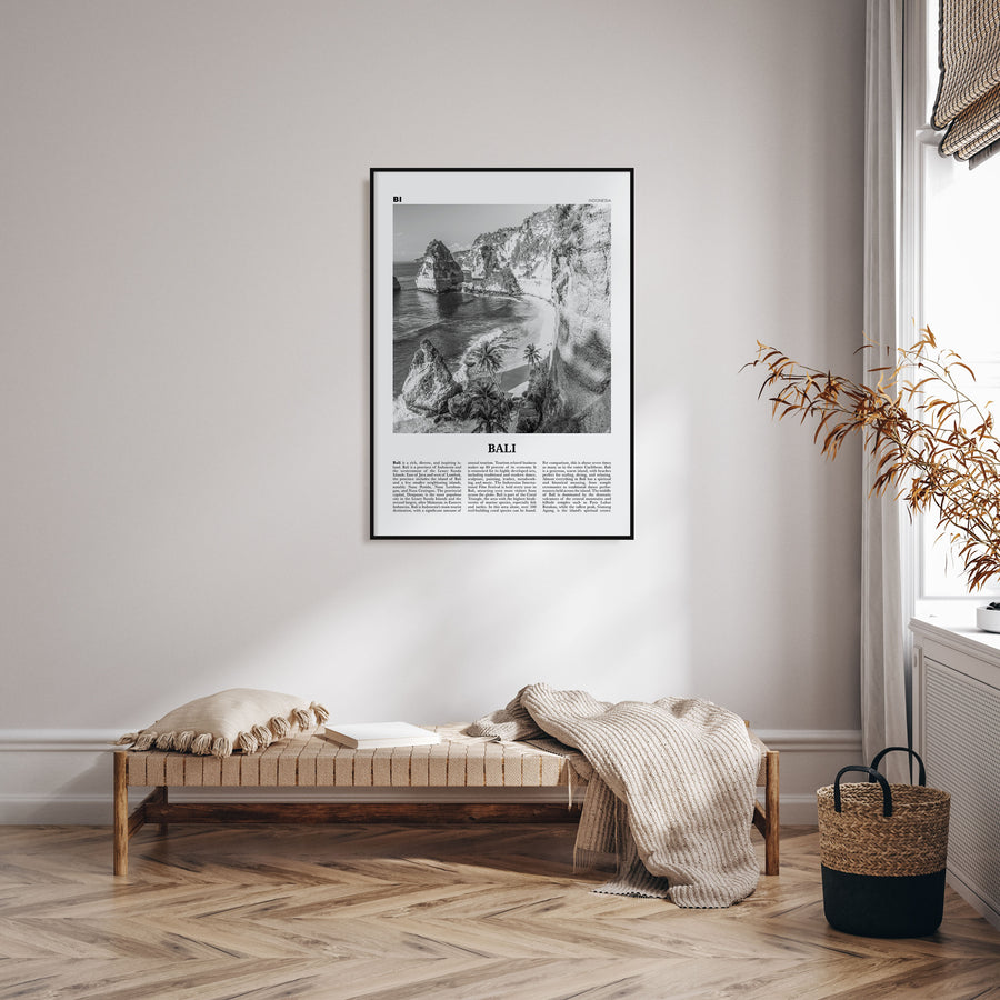 Bali Travel B&W No 1 Poster
