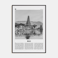 Bali Travel B&W No 2 Poster