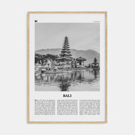 Bali Travel B&W No 2 Poster