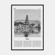 Bali Travel B&W No 2 Poster