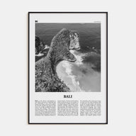 Bali Travel B&W No 3 Poster