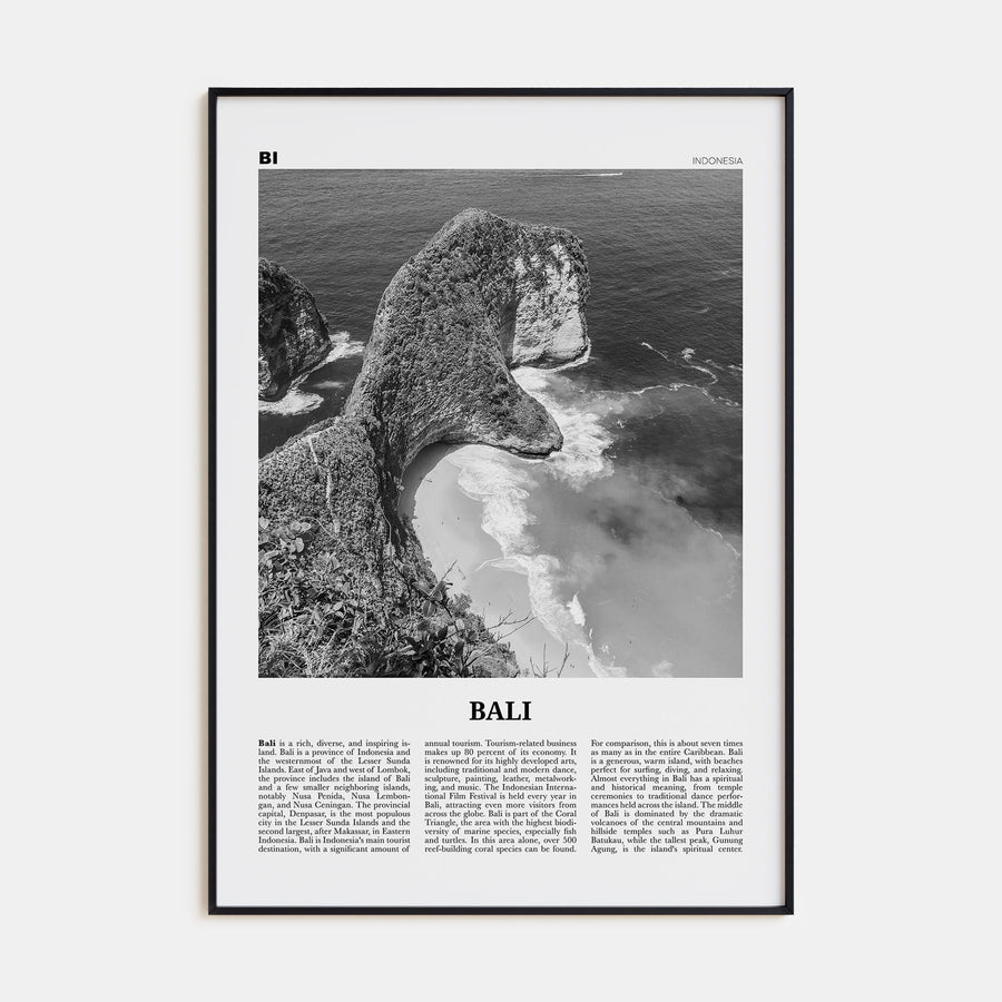 Bali Travel B&W No 3 Poster