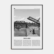 Ballard Travel B&W Poster