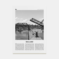 Ballard Travel B&W Poster