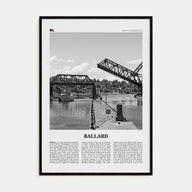 Ballard Travel B&W Poster