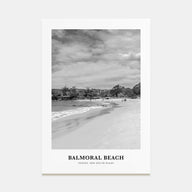 Balmoral Beach Portrait B&W Poster