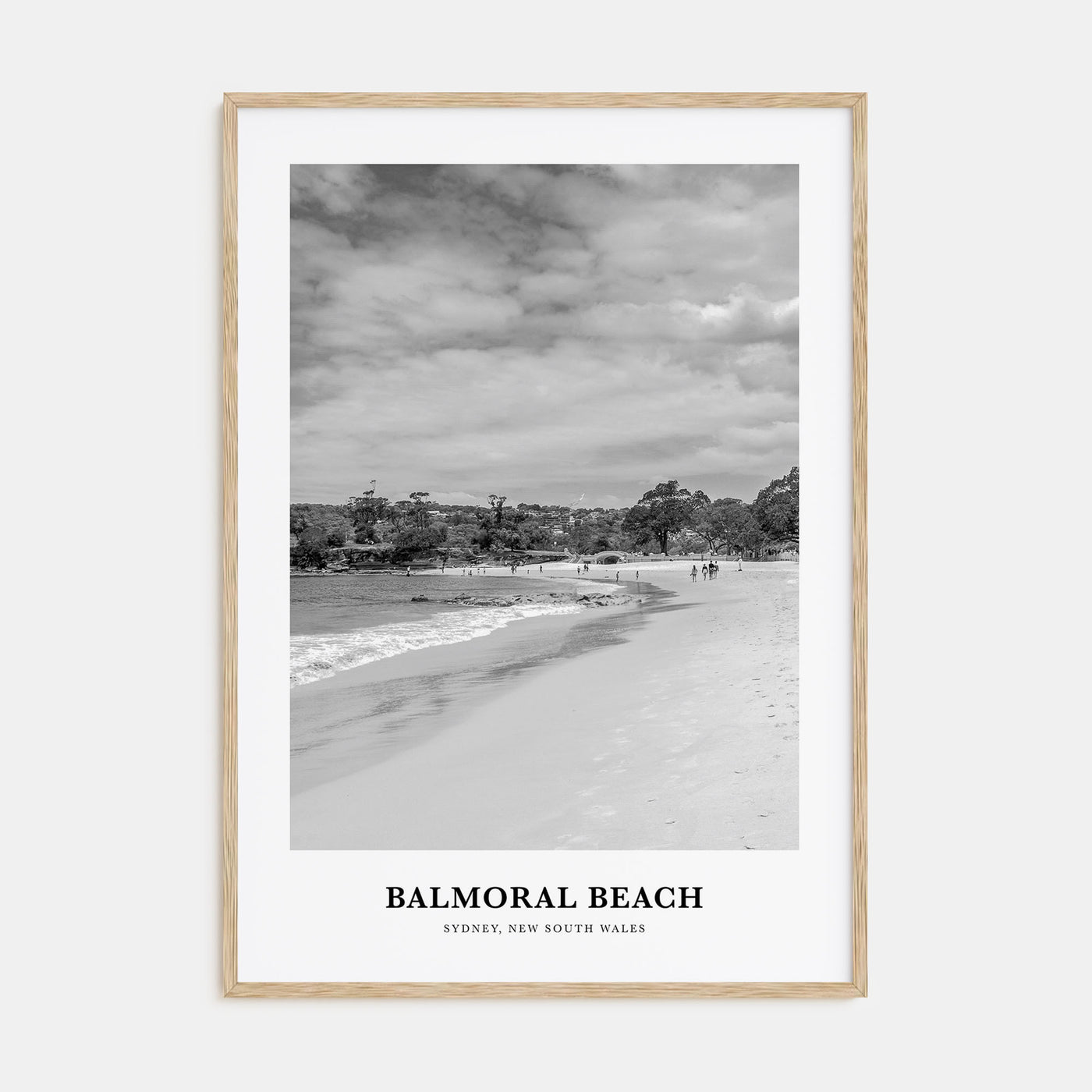Balmoral Beach Portrait B&W Poster