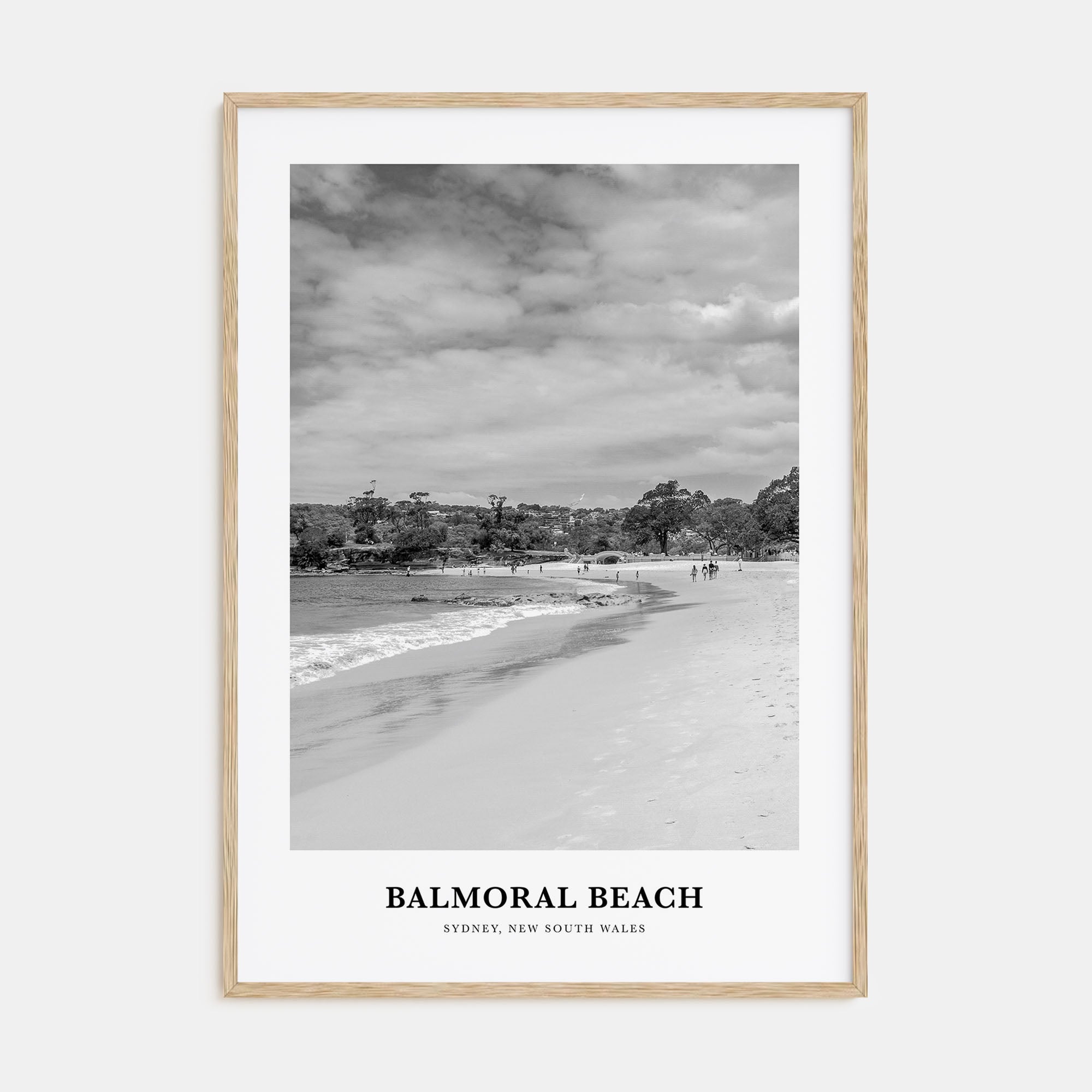 Balmoral Beach Portrait B&W Poster