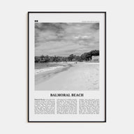 Balmoral Beach Travel B&W Poster