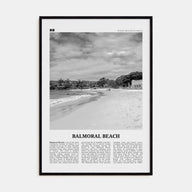 Balmoral Beach Travel B&W Poster