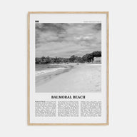Balmoral Beach Travel B&W Poster