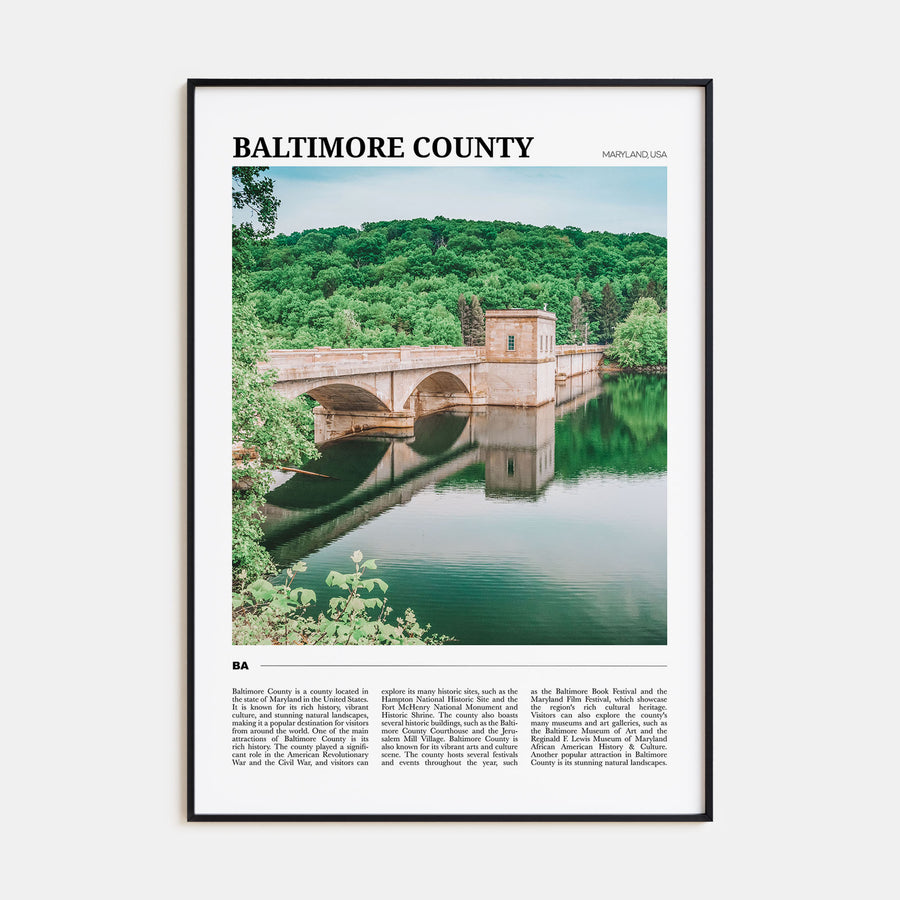 Baltimore County Travel Color Poster
