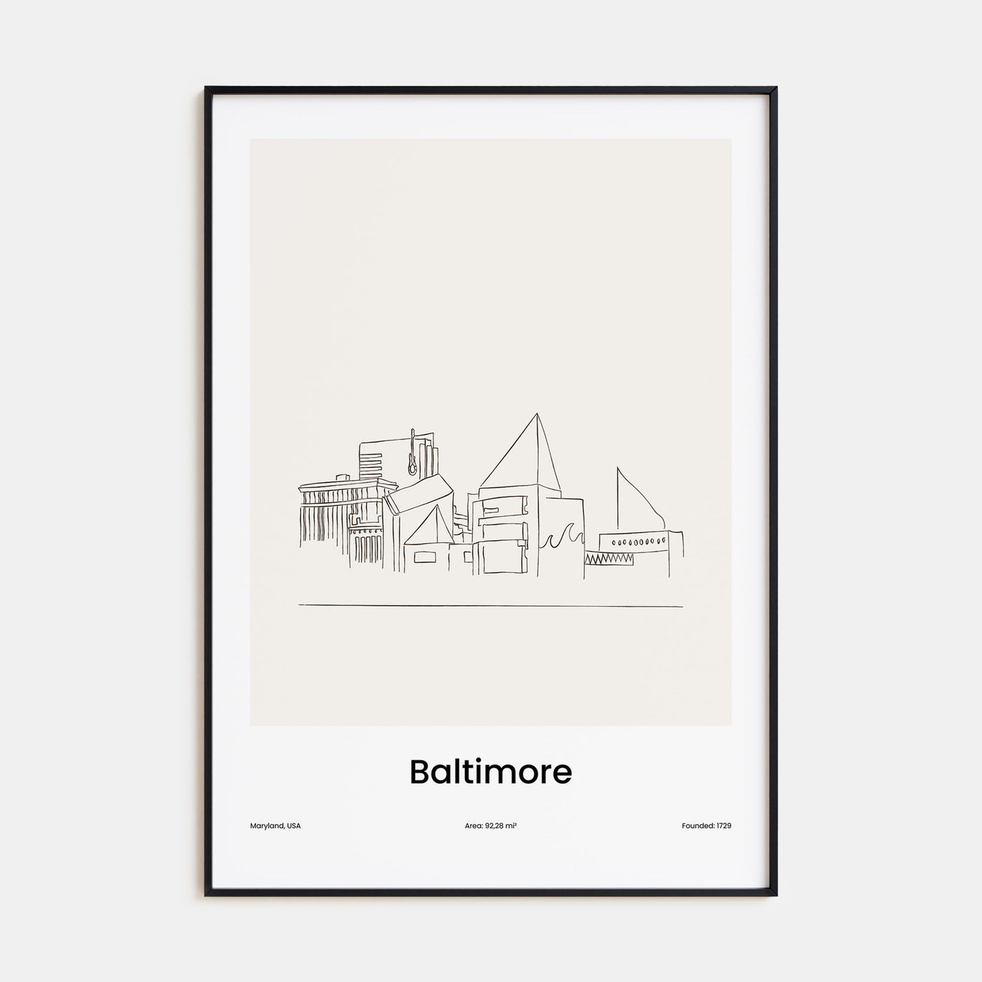 Baltimore Drawn Poster