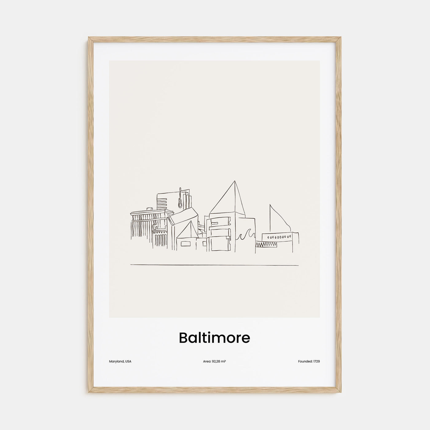 Baltimore Drawn Poster