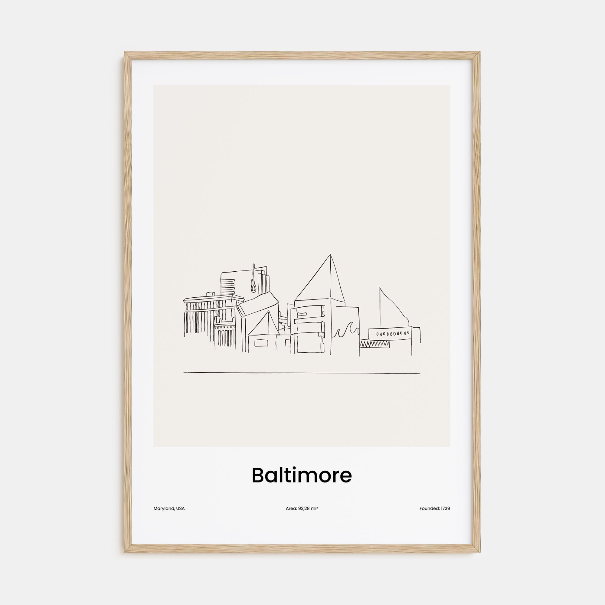Baltimore Drawn Poster