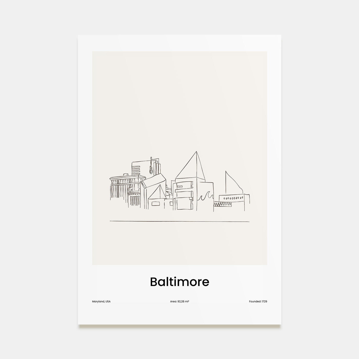 Baltimore Drawn Poster
