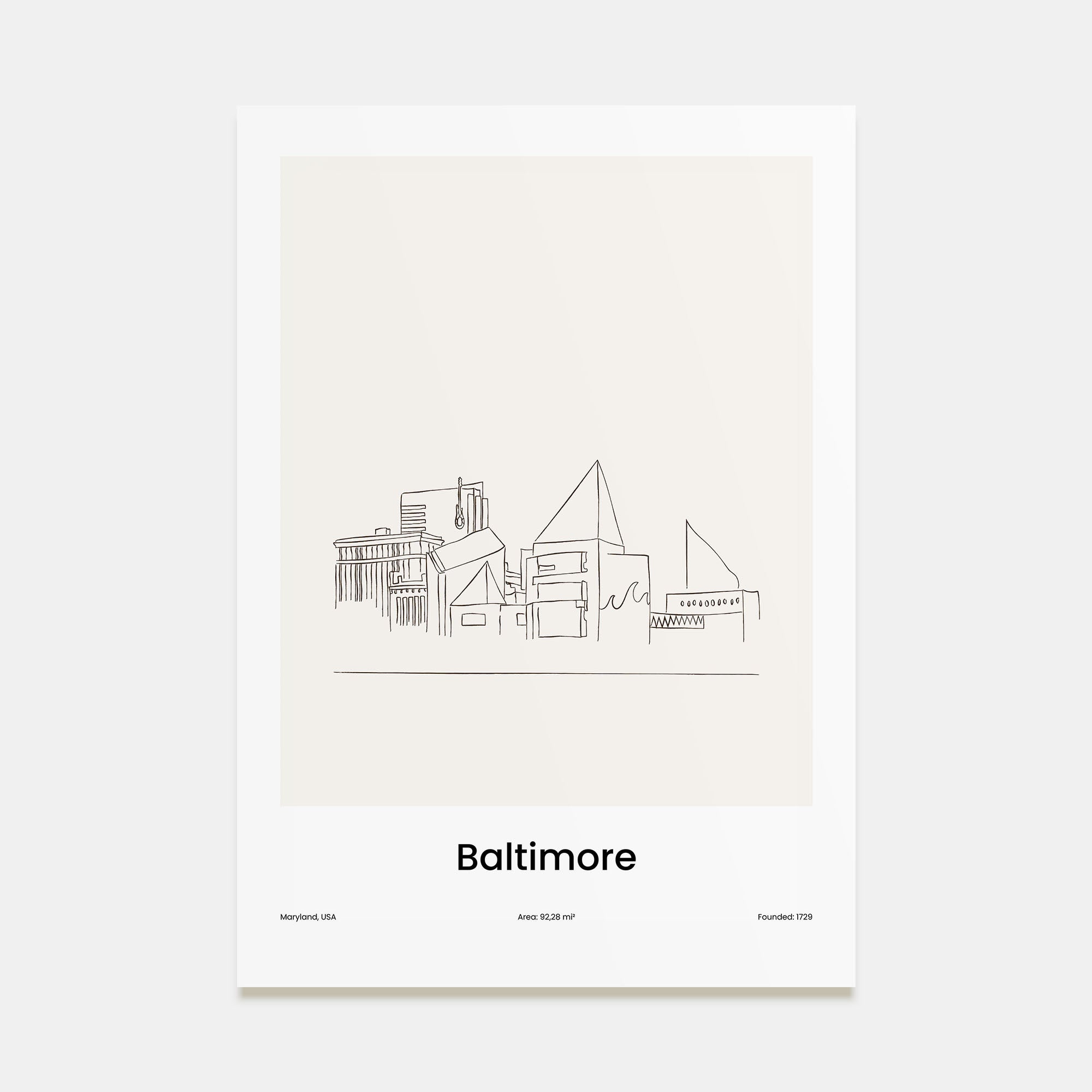 Baltimore Drawn Poster