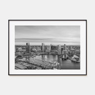 Baltimore Landscape B&W Poster