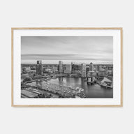 Baltimore Landscape B&W Poster