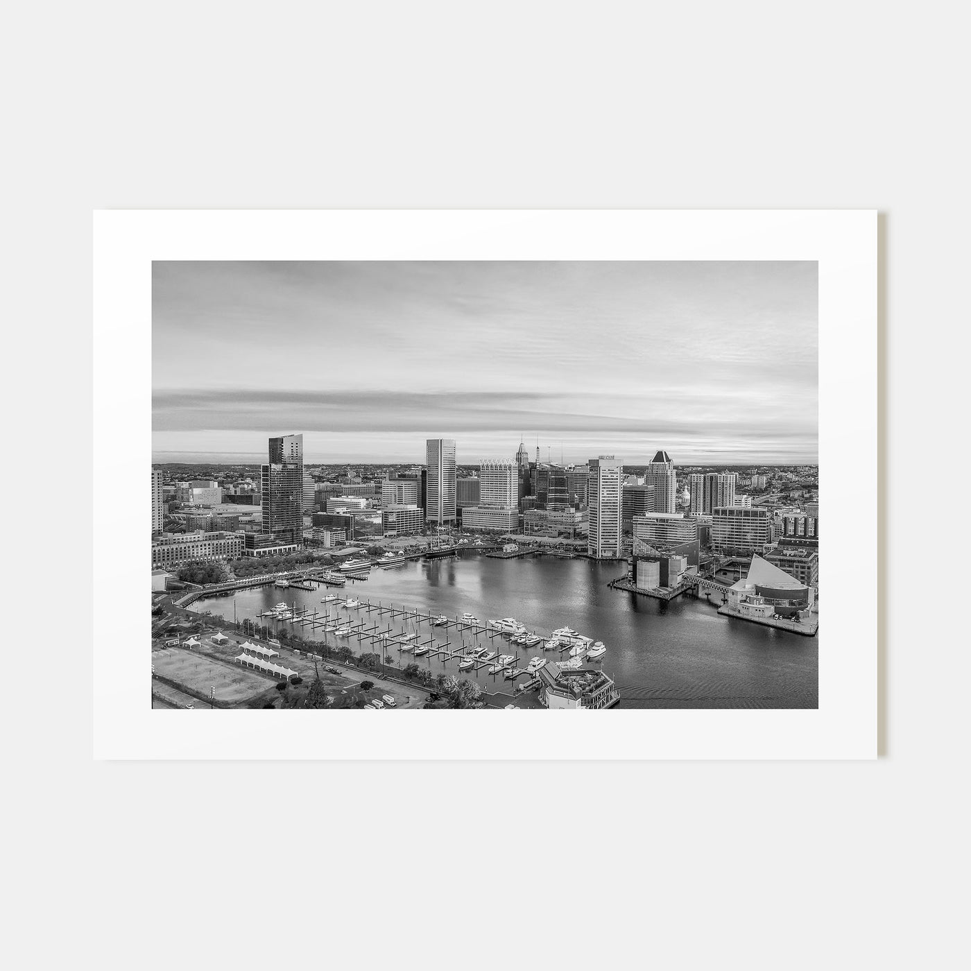 Baltimore Landscape B&W Poster