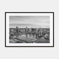 Baltimore Landscape B&W Poster