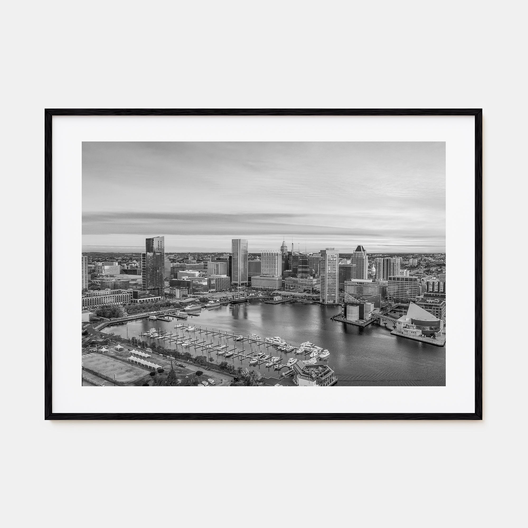 Baltimore Landscape B&W Poster