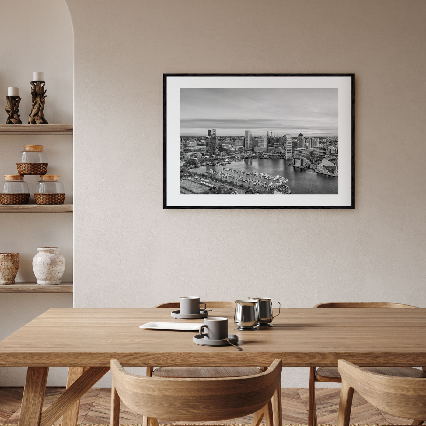Baltimore Landscape B&W Poster