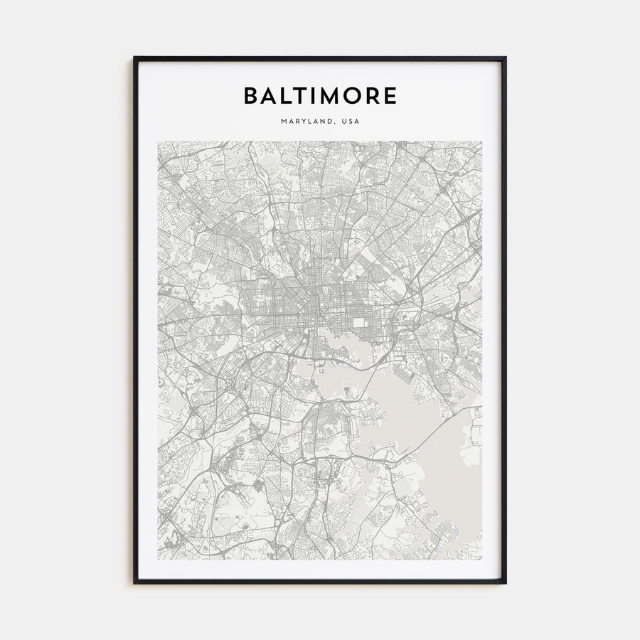 Baltimore Map Portrait Poster