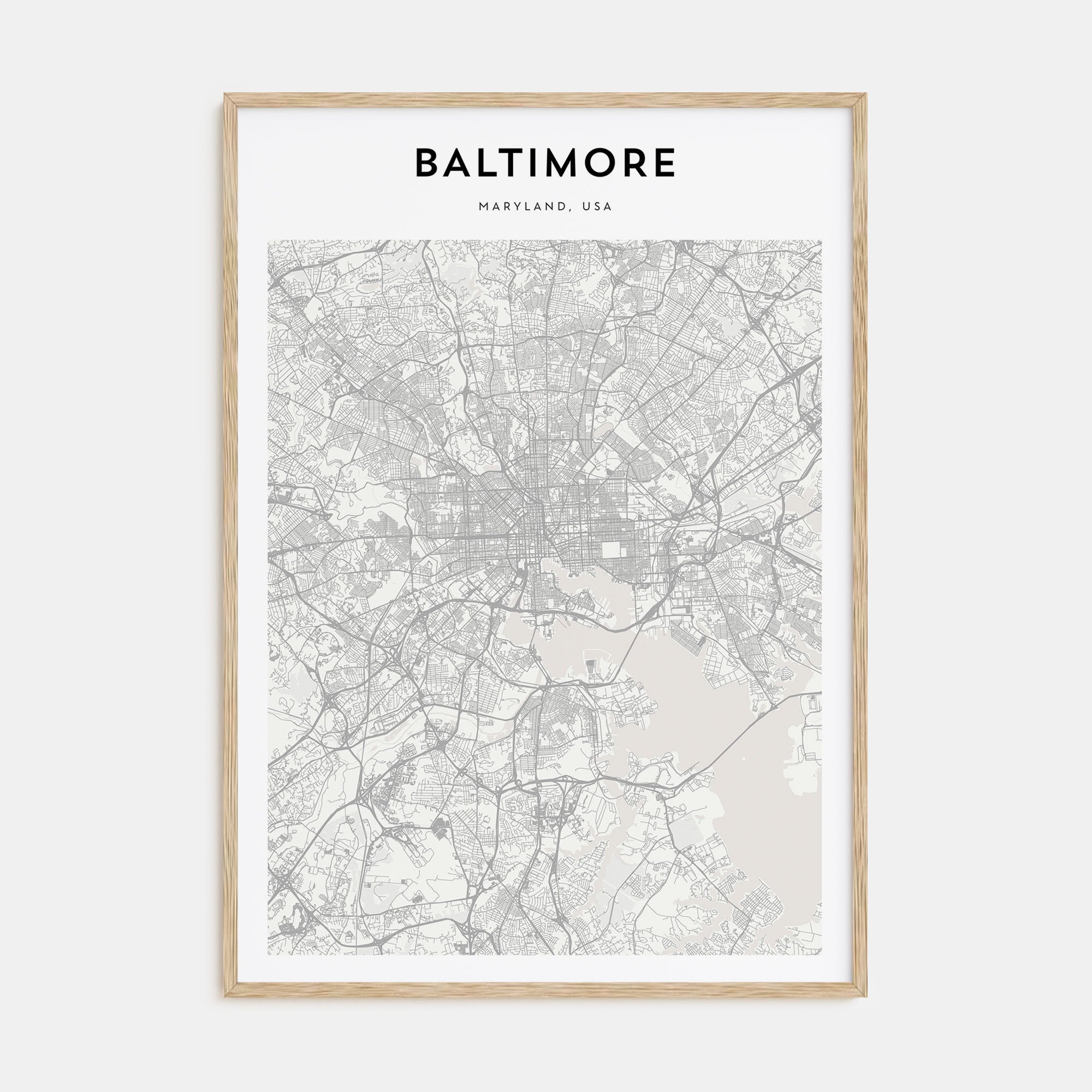 Baltimore Map Portrait Poster