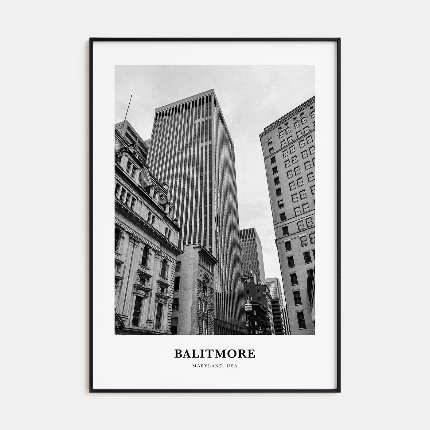 Baltimore Portrait B&W No 1 Poster