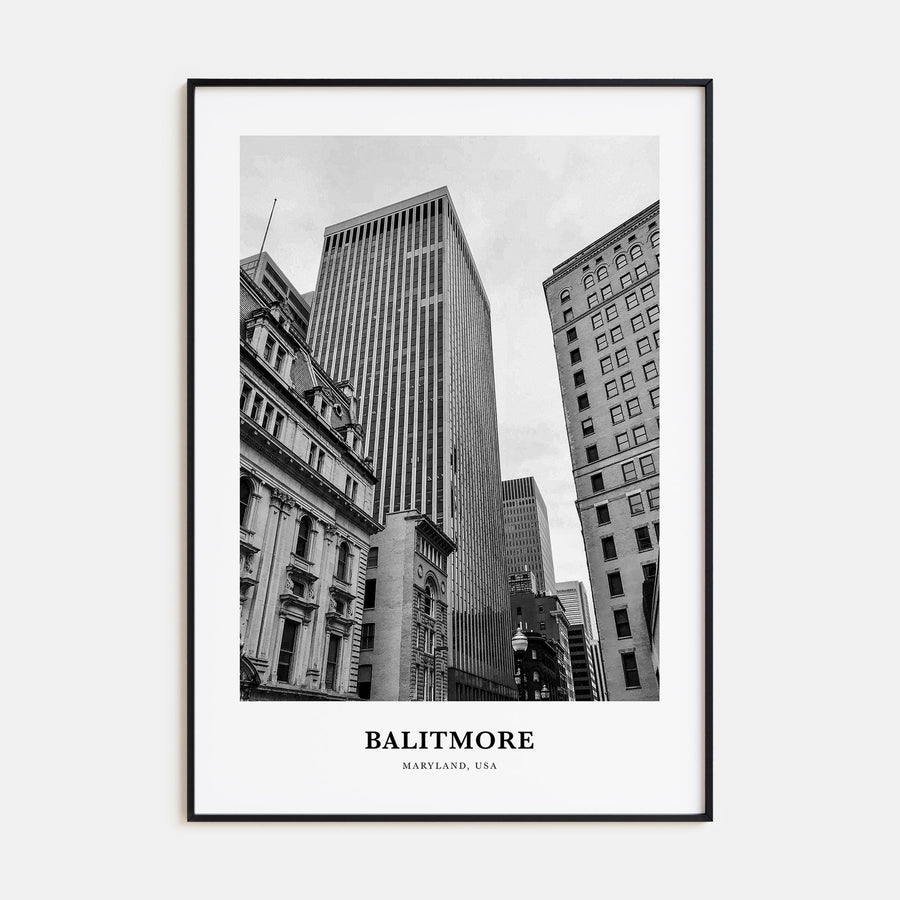 Baltimore Portrait B&W No 1 Poster