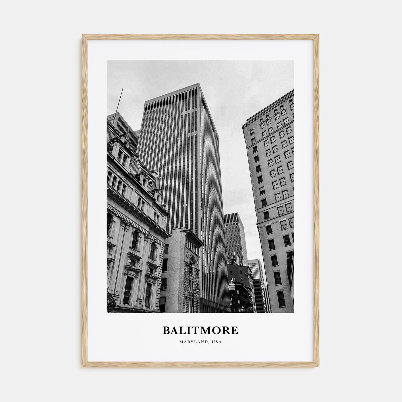 Baltimore Portrait B&W No 1 Poster