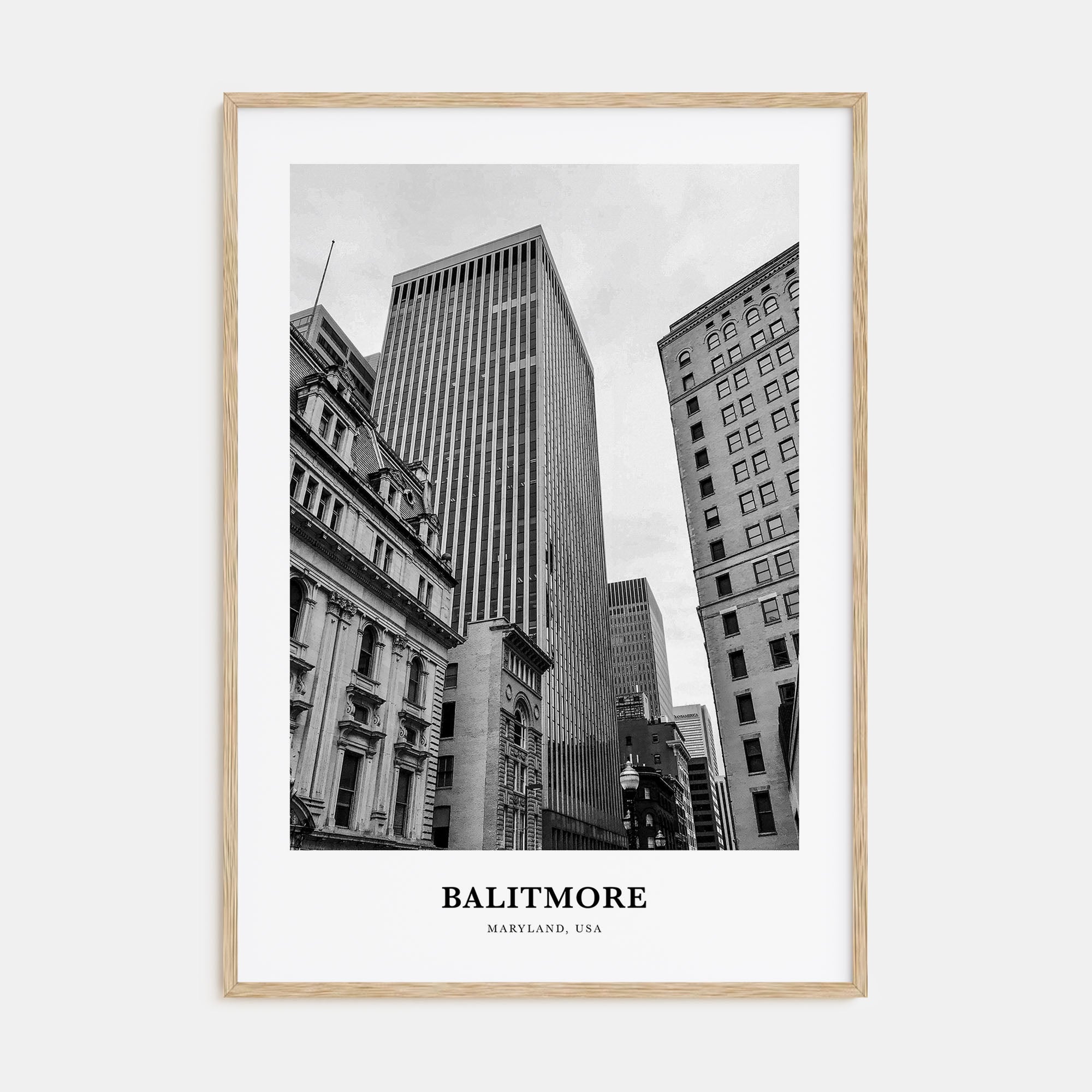 Baltimore Portrait B&W No 1 Poster