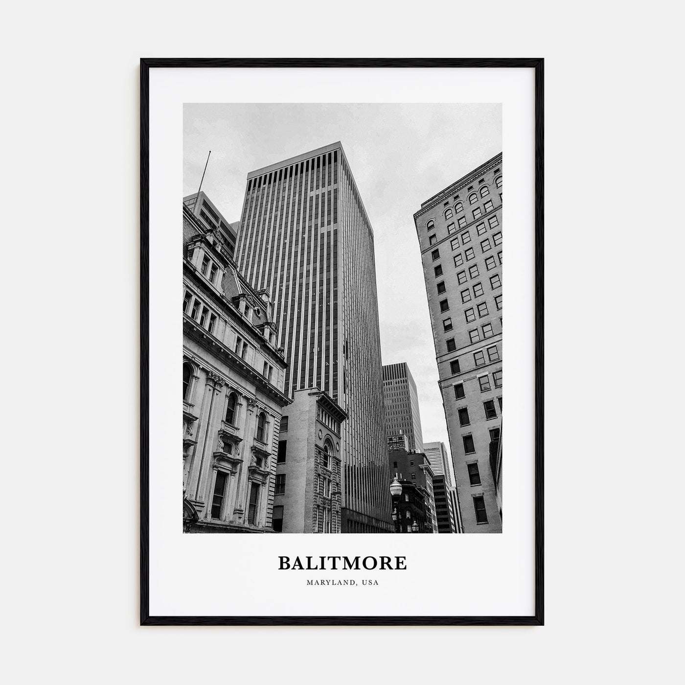Baltimore Portrait B&W No 1 Poster