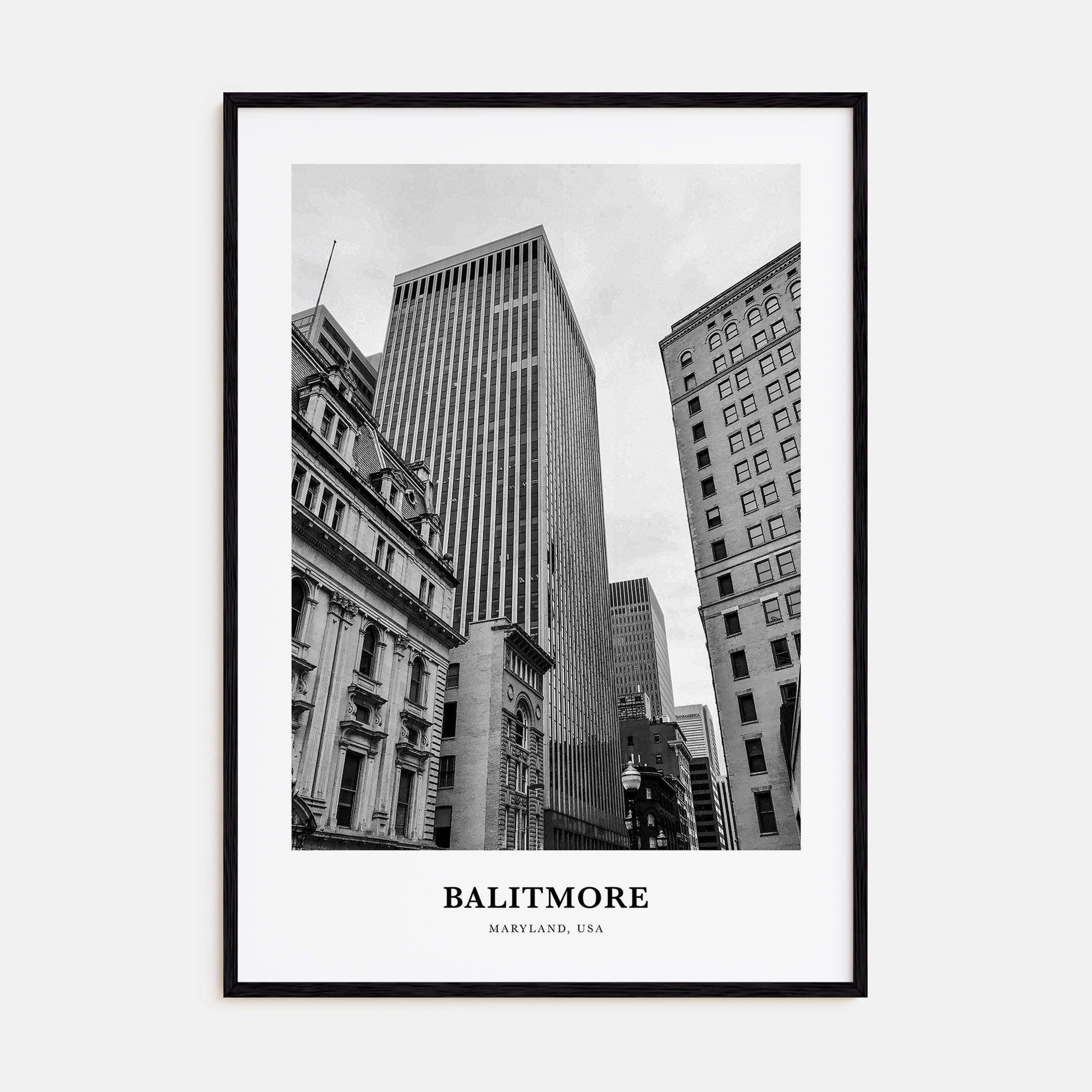 Baltimore Portrait B&W No 1 Poster