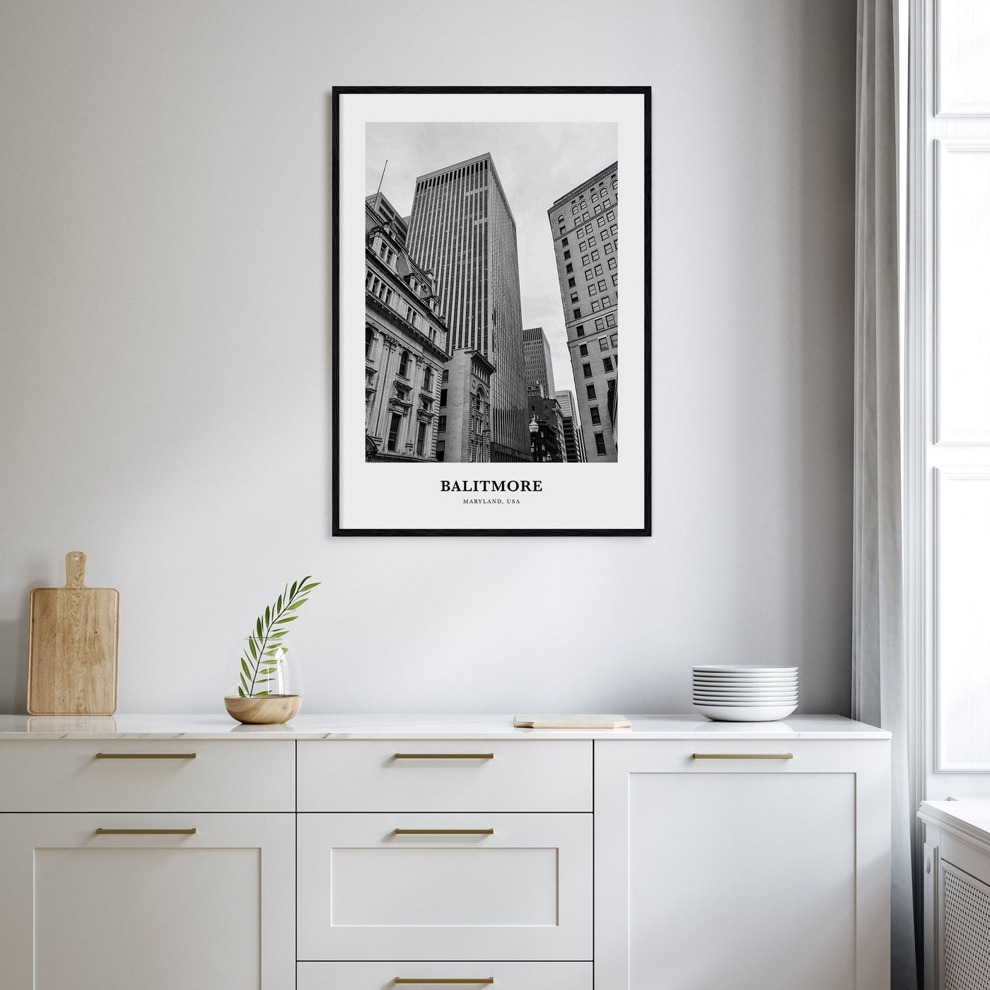 Baltimore Portrait B&W No 1 Poster